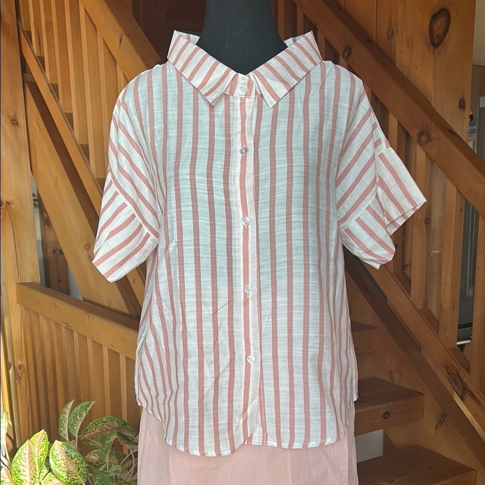 Striped Buttoned Down Top